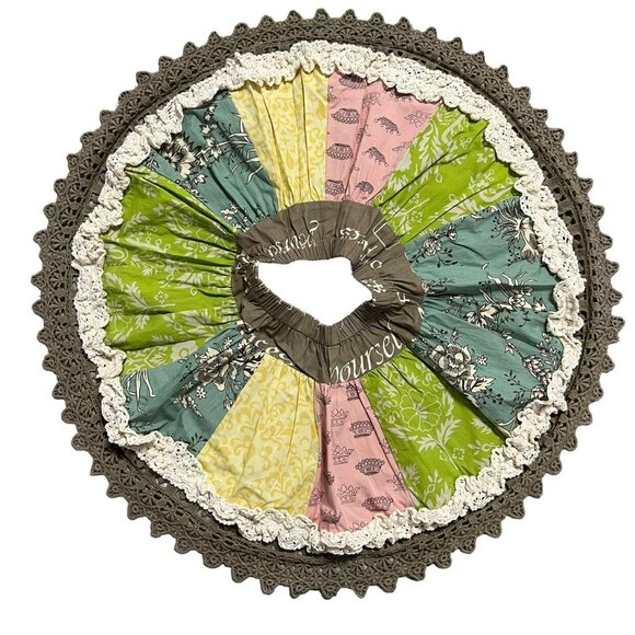 Mustard Pie 3T Mixed Print Lace Twirl Skirt - Picture 4 of 7